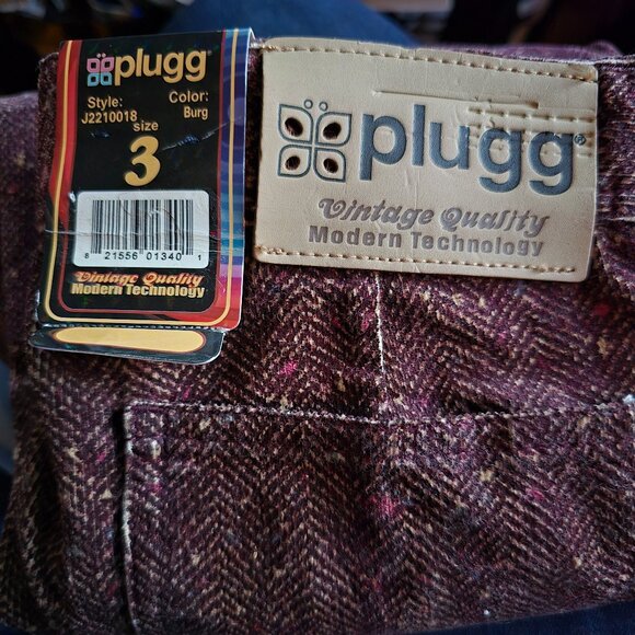 NWT PLUGG Style J2210018 Brown/Burgundy Boot Cut Corduroy Size 3 - Picture 4 of 5